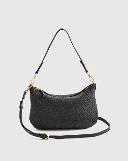 Sloane Handwoven Mini Shoulder Bag - One Size / Cognac