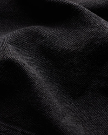 100% Organic Cotton Oversized Denim Jacket - XS / Washed Black